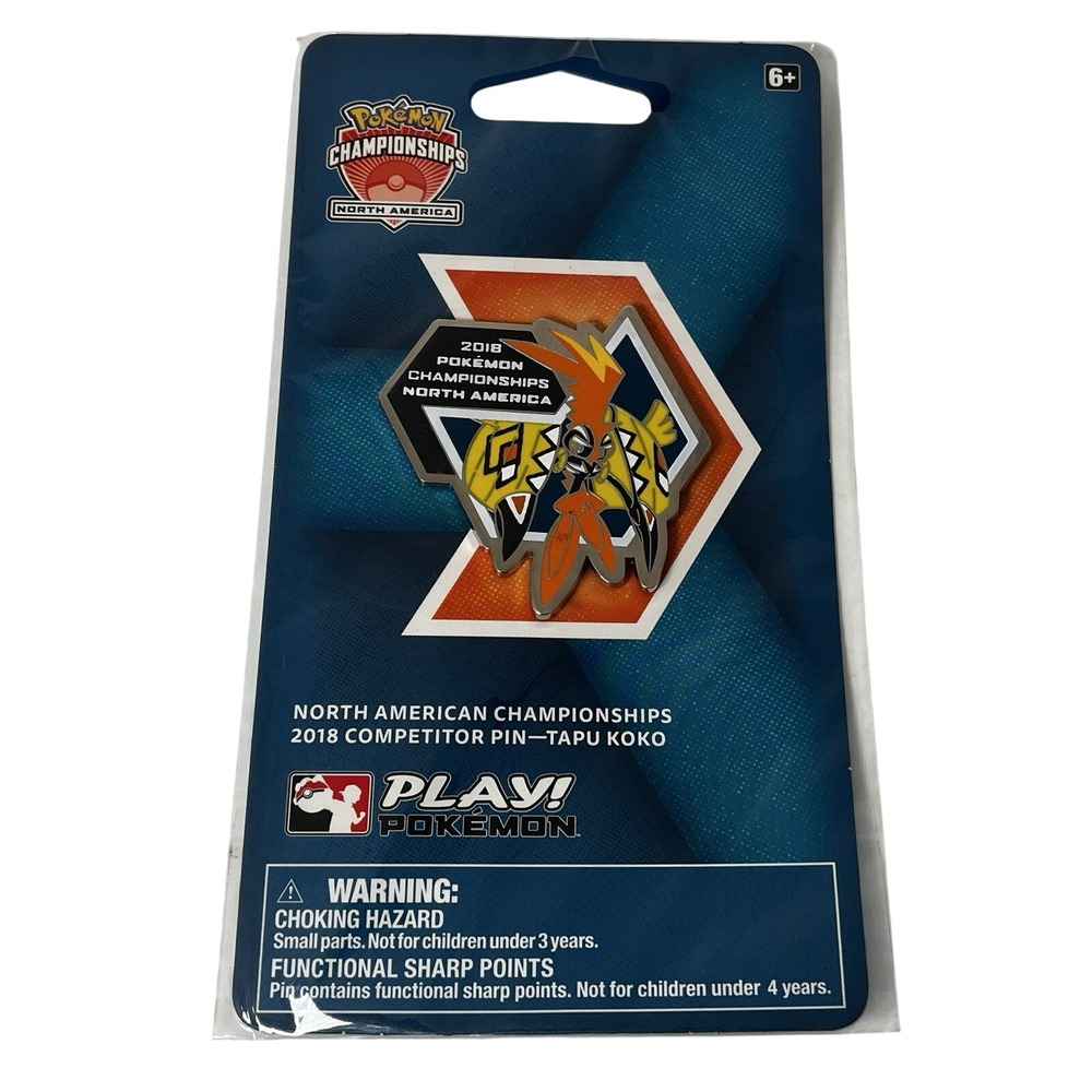 Pokemon 2018 North America Championships Competitor Enamel Pin Tapu Koko Rare